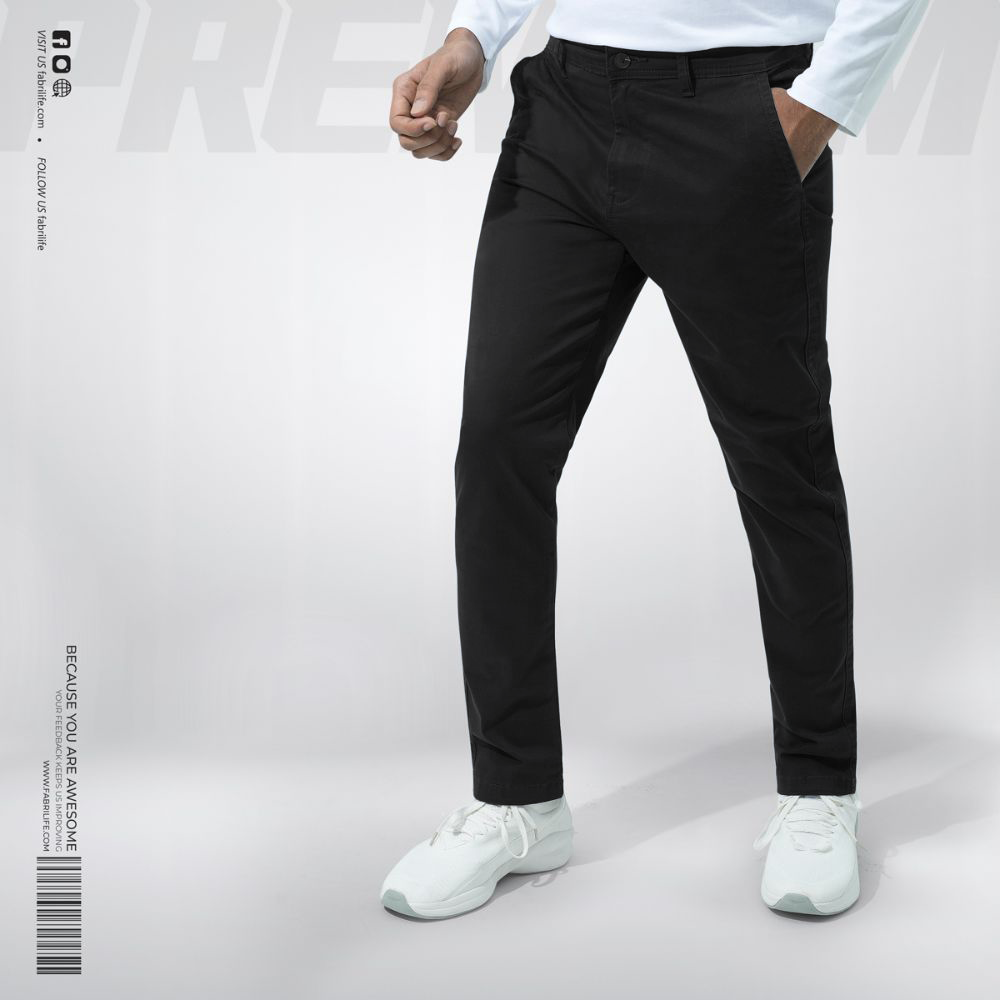 Mens chino pant-Black